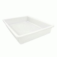ANTIHUMEDADES Lot 9 bacs à pâte 10,7 L (47,5 x 35,8 x 8,4 cm) - Polypropylène blanc de qualité alimentaire. Pizzerias, boulangeries,  pâtisseries