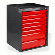 Armoire servante mammut 8 tiroirs - rouge/anthracite Armoire servante mammut 8 tiroirs - rouge/anthracite