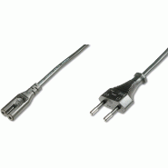 ASSMANN Câble d'alimentation DIGITUS, Euro - C7 St/Bu, 1,8 m - AK-440104-018-S
