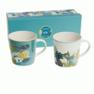 Coffret de 2 mugs Manatea - Blanc cassé Rond Porcelaine Fine (Bone Chin Amadeus 9.5x7.799 cm - 3520071954172 Coffret de 2 mugs Manatea - Blanc cassé Rond Porcelaine Fine (Bone Chin Amadeus 9.5x7.799 cm - 3520071954172
