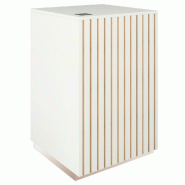Comptoir Vertigo T03 MDF naturel et blanc avec tiroir 60x60x93cm