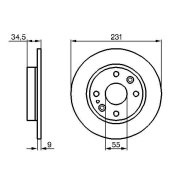 Disque de frein Bosch 0986478242 - boîte de 2, arrière, disque plein, 4 trous, épaisseur 9 mm Disque de frein Bosch 0986478242 - boîte de 2, arrière, disque plein, 4 trous, épaisseur 9 mm