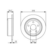 Disque de frein Bosch 0986479R08 - boîte de 2 - pour assemblage arrière - disque plein Disque de frein Bosch 0986479R08 - boîte de 2 - pour assemblage arrière - disque plein