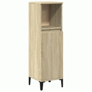 Helloshop26 - Armoire de salle de bain en bois d'ingénierie 30 x 30 x 100 cm avec pieds métal design chêne sonoma 02_0049505 - métal 3000235878723