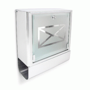 Helloshop26 - Boîte aux lettres murale avec compartiment à journaux 35 x 40 x 14 cm moderne en acier inoxydable gris 13_0004135 - gris verre 3000241 Helloshop26 - Boîte aux lettres murale avec compartiment à journaux 35 x 40 x 14 cm moderne en acier inoxydable gris 13_0004135 - gris verre 3000241