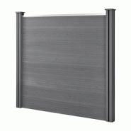 Helloshop26 - Clôture de jardin brise-vue avec 2 poteaux planches bois composite wpc 165 x 162 cm gris 03_0006580 - 3001805082724 Helloshop26 - Clôture de jardin brise-vue avec 2 poteaux planches bois composite wpc 165 x 162 cm gris 03_0006580 - 3001805082724