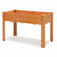Helloshop26 - Jardinière surélevée 120 x 60 x 82 cm pour un jardinage ergonomique plantez fleurs légumes en bois de sapin marron 20_0012203 - 3000
