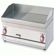 Redcook Fry Top électrique 2/5 strié 3/5 plan lisse 2 zones de cuisson chromé (Moca Approved) plaque cm.99,5x45 taille 100x60 h28 modèle FTLRT-610