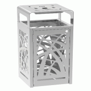 ROSSIGNOL Corbeille anti-nuisible en inox 316 110L + cendrier 1,5L CYBEL EXTREME - gris inox 51032