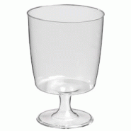 SOLIA Verre à pied PS 185 ml - par 250 pièces - transparent matière synthétique GC18119 SOLIA Verre à pied PS 185 ml - par 250 pièces - transparent matière synthétique GC18119