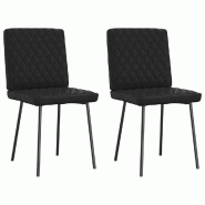 VidaXL Chaises à manger lot de 2 noir similicuir Modèle Vega Master Select - 4101118