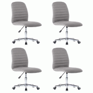 VidaXL Chaises à manger lot de 4 gris clair tissu Modèle Peralis - 3056530