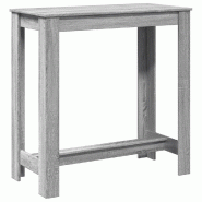 VidaXL Table de bar sonoma gris 102x50x103,5 cm bois d'ingénierie Modèle Boréal Évasion Pro - 854414