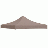 VidaXL Toit de tente de réception 3x3 m Taupe 270 g/m² Modèle Atlas Office Pro Prime - marron 315321