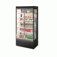Vitrine verticale réfrigérée LS Galaxy Slim avec portes - noir ou gris - 1m04 à 1m95 de largeur