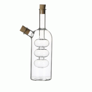 WDMT Bouteille d'huile et de vinaigre en verre avec un design élégant en forme de bulle - transparent Matériau naturel FN56245