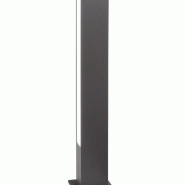 Borne LED extérieure 80 cm en aluminium anthracite, 11 W 3000 K, lumière diffuse, design moderne avec diffuseur en acrylique satiné - Perenz - gris