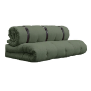 CANAPE FUTON STANDARD CONVERTIBLE BUCKLE-UP SOFA COULEUR VERT OLIVE