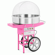 Chariot machine à barbe à papa - 72 cm - 1 200 watts - Bulle de protection incluse Chariot machine à barbe à papa - 72 cm - 1 200 watts - Bulle de protection incluse
