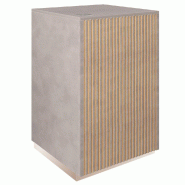 Comptoir Vertigo T01 avec tiroir MDF naturel et béton 60x60x93cm