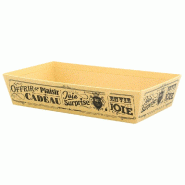 Corbeille carton rectangle "Vintage kraft" 33x20x7cm -par 30