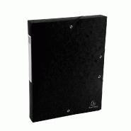 Exacompta - Réf. 50811E - 10 boites de classement Exabox Dos 40mm Carte lustrée Scotten - A4 - Noir - noir en carton 50811E