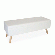 Helloshop26 - Banquette de rangement banc d'appoint 40 x 110 x 40 cm en similicuir marron 13_0017484 - marron Bois manufacturé 3000248959877