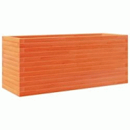 Helloshop26 - Jardinière bac lit surélevé plantes fleurs terrasse jardin cire 110 x 40 x 45,5 cm bois de pin massif marron 02_0038431 - 3000217669042 Helloshop26 - Jardinière bac lit surélevé plantes fleurs terrasse jardin cire 110 x 40 x 45,5 cm bois de pin massif marron 02_0038431 - 3000217669042