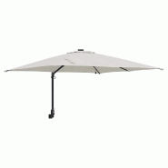 Helloshop26 - Parasol de jardin inclinable 248,5 x 247,5 x 160 cm design moderne avec éclairage LED en polyester sable 02_0058650 - 3000240703362