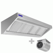 Hotte murale Inox - 2m60 - avec moteur, régulateur, filtre et éclairage - P 700 mm | GGM