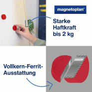 Magnetoplan Discofix aimant rond "magnum", rouge - rouge 1660006