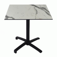 Proloisirs Table César 70X70 cm - Marbre Blanc - blanc multi-matériau AG2064 Proloisirs Table César 70X70 cm - Marbre Blanc - blanc multi-matériau AG2064
