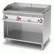 Redcook Friteuse à gaz 1/3 nervuré 2/3 chrome lisse SUPERCHROME (Moca Approved) 3 zones de cuisson. Structure en inox. Dimensions 120x90 h90 cm. FTL