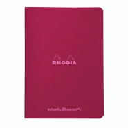 RHODIA Lot de 10 Carnet prune A5, 96p./48 feuilles 80 g/m² piquées, dot grid - 3037921190111