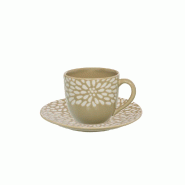 Tasse à café Tahini x6 -  Vert Rond Grès Table Passion 7.00x7.00 cm - vert Grès 3106232696428_0