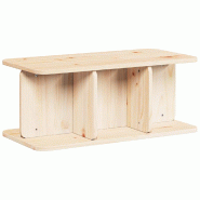 VidaXL Table basse Naturel 80 x 39,5 x 33,5 cm Bois massif en pin Modèle Eclipse Loft - 873520