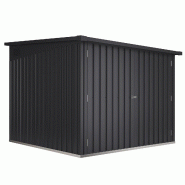 Wasabi - Abri vélo extérieur Moser 4,2m² - capacité 4 vélos - rails inclus - porte renforcée - verrouillage cadenas - noir métal G01AM0005 Wasabi - Abri vélo extérieur Moser 4,2m² - capacité 4 vélos - rails inclus - porte renforcée - verrouillage cadenas - noir métal G01AM0005