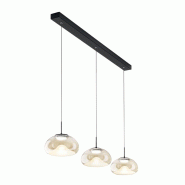Brena - Suspension Fabas Luce 3 Lumières - Led 30W À Intensité Variable - Design Linéaire Cognac - marron 8019282546054