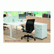 Bureau compact 90° avec caisson de rangement Idea Tube -Quadrifoglio - Blanc 9010, 160, Blanc, Droite