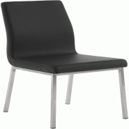 Décoshop26 - Chaise de salle à manger x1 assise et dossier rembourrés en similicuir noir et acier inoxydable 10_0007143 - noir inox 3000265962409 Décoshop26 - Chaise de salle à manger x1 assise et dossier rembourrés en similicuir noir et acier inoxydable 10_0007143 - noir inox 3000265962409
