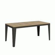 Itamoby Table Extensible 90X180/284 Cm Flame Evolution Chêne Nature Structure Anthracite - marron VE180TAFLMEVO-QN-AN