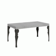 Itamoby Table extensible Paxon 160/244x80 cm pieds béton anthracite - gris 8050598901038