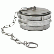 Raccord bouchon symétrique Guillemin à verrou avec chaînette - Inox - DN 80 - Norme NF EN 29-572/NF EN 14420-8 - YGBIX080VC_0