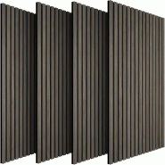 TecTake GmbH tectake Panneaux acoustiques Sonic Wall II aspect bois  Chêne Gris - marron Bois manufacturé 406543
