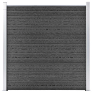 Vidaxl panneau de clôture wpc 180x186 cm noir 148972