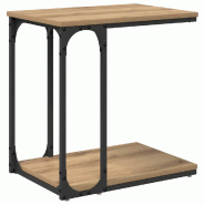 VidaXL Table d'appoint avec étagère Chêne artisanal 50 x 35 x 52 cm Modèle Aero Concept Élite - 881181