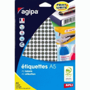 2940 pastilles adhésives noires, diamètre 8 mm (10 feuilles A5 / cdt) - 3270241143072_0