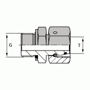 Adaptateurs BSP (Whitworth) - DKO cylindrique - FDKCY00604 avec joint élastomère encastré
