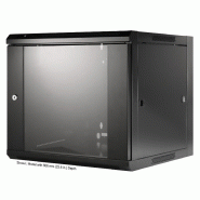 Armoire murale 19 pouces MHT107 avec porte en verre - hauteur 9U - profondeur 450 mm - flatpack - noir - Bravour® Armoire murale 19 pouces MHT107 avec porte en verre - hauteur 9U - profondeur 450 mm - flatpack - noir - Bravour®