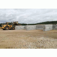 Bloc béton empilable - largeur 0.75m - modulable et facilement transportable